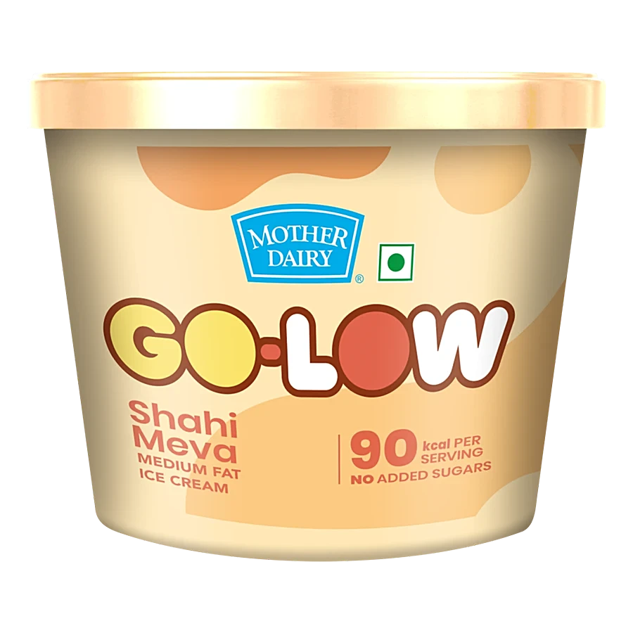 Mother Dairy Go-Low Shahi Meva Medium Fat Ice Cream, 500 mlo
